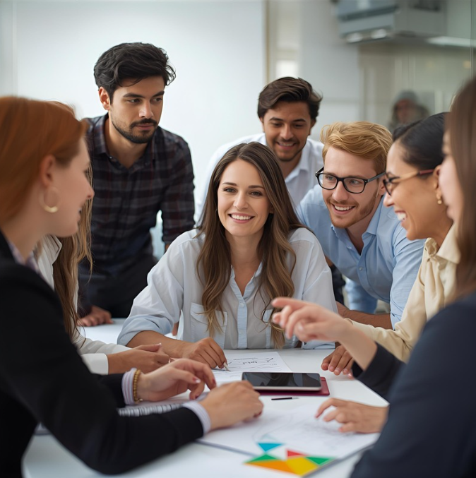 Ruthann engaging Gen Z leaders on culture-building and leadership strategy for growth